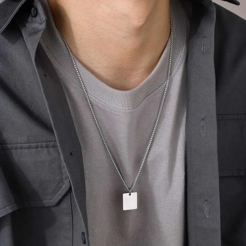 Custom Square Necklace LUNAR VINES