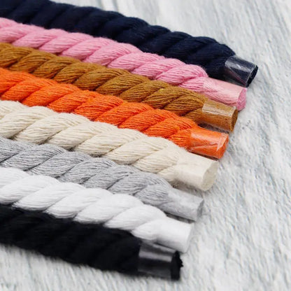 Hotsale Extra Thick Cotton Rope Shoelaces 8mm Twisted Rope Shoe Laces for AJ Sneakers NovaCart