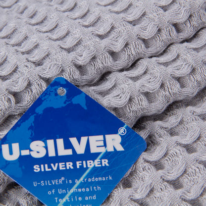 Travel Sustainable Silver Titanium Anti-microbial Waffle Soft Face Towel NovaCart