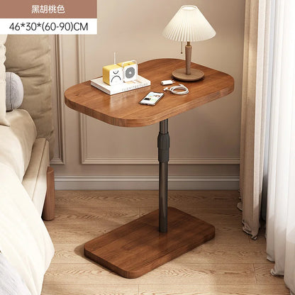 Nordic Wooden Modern Shaped Folding Coffee Tables for Living Room Apartment Bed Adjustable Height Side Table Wood Home NovaCart