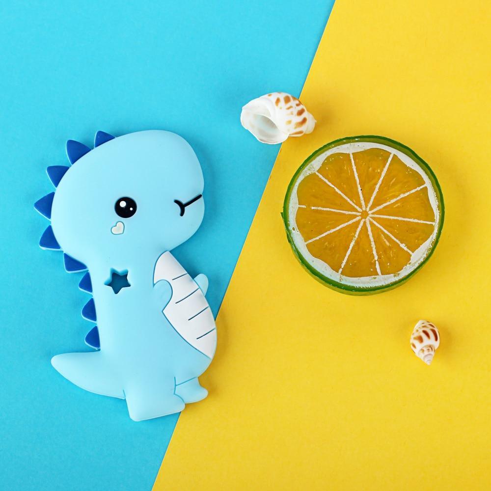 Dinosaur Baby Teether  Animal Silicone Beads Chew Charms Food Grade Silicone Teether Bead Toy Gift For Baby and Kids Stevvex