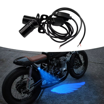 2Pcs Motorcycle Angel Wings Laser Lights 9-36V Universal Modified LED Decorative Welcome Wing Ambient Projection Light NovaCart