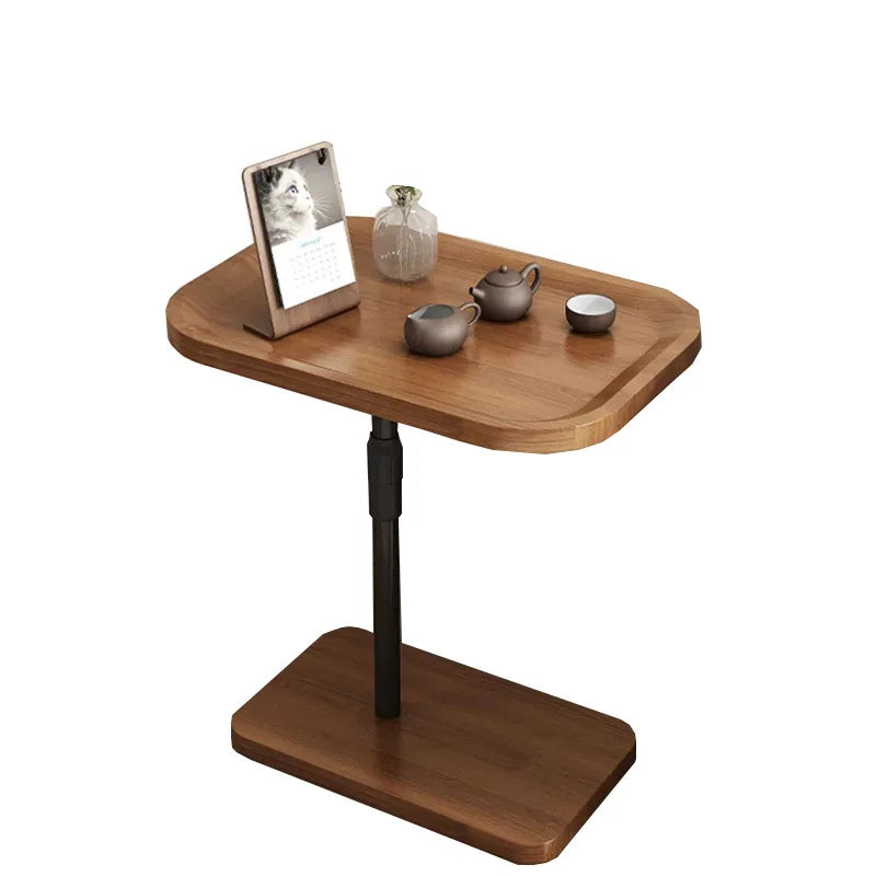 Nordic Wooden Modern Shaped Folding Coffee Tables for Living Room Apartment Bed Adjustable Height Side Table Wood Home NovaCart