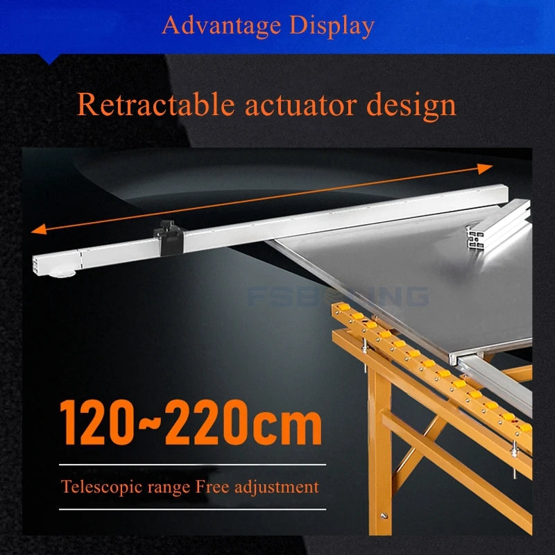 New Folding Portable Precision Multi-function Dust-free Miter Cut Double Invisible Guide Push Table Saws NovaCart