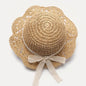 Handmade Modern Elegant Lady Baby Girls Breathable Lace Cap With Bow Great For Beach Sun Stevvex