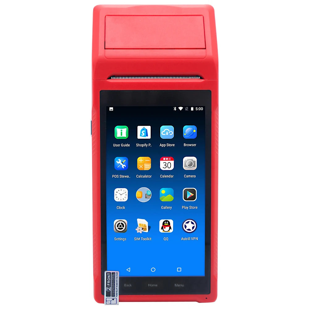 Newpas Android 8.1 Pda Android Pos System for Taxi to Print Ticket Mini Portable Mobile Pos Built-in 58mm Bt Thermal Printer NovaCart