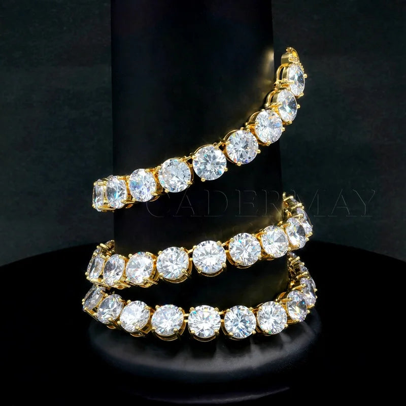 Cadermay 10mm D VVS Moissanite Diamond Iced Out Rapper Jewelry Personal  Fashion Pendant Necklace Link Chain NovaCart