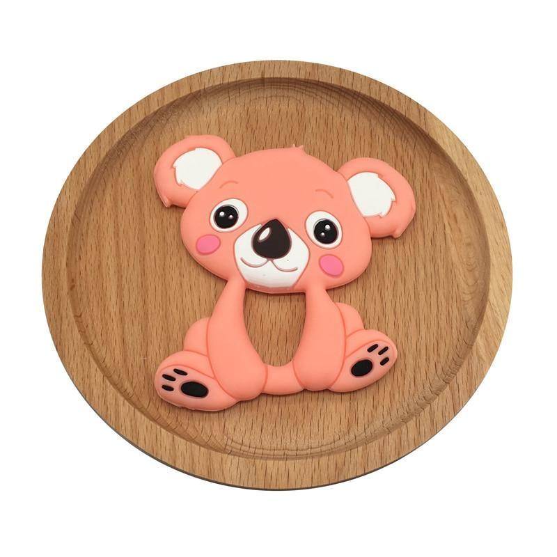 1pc Unique Baby Koala Silicone Teether Teething Chew Toy   Nursing Tool Pendant Food Grade Silicone Stevvex