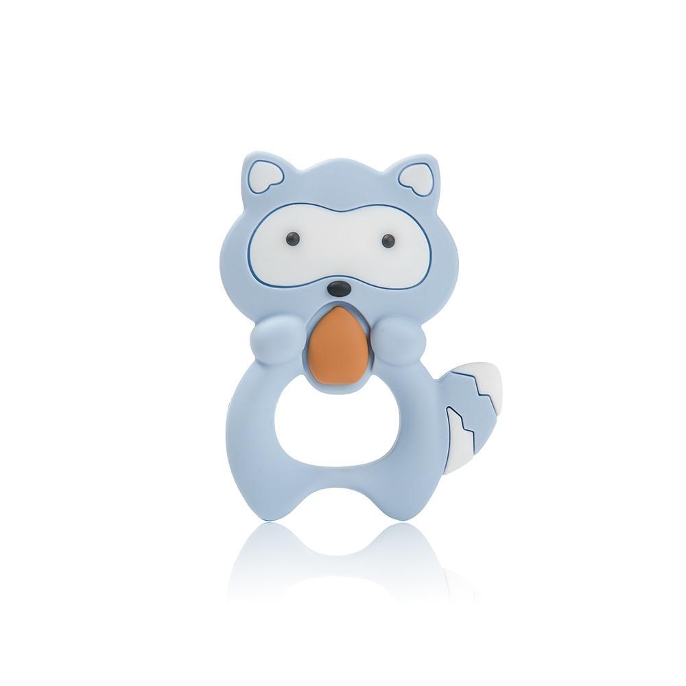 Silicone Raccoon Animal Cartoon Teether  Food Grade Chewable  Teething Toddle Safe For Baby And Perfect Gift For Babies Stevvex
