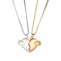 2Pcs Lovers Matching Heart Pendant Couple Magnetic Heart Pendant Necklace Couple Jewelry