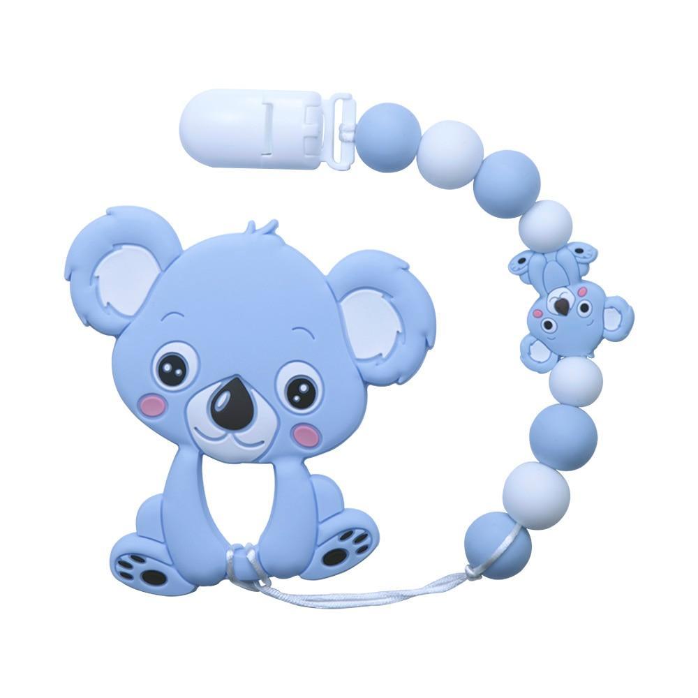 Baby Teething Lovely Koala Owl Horse Cookies Baby Teether Molar Toy Gift Raccoon Food Grade Silicone Beads For Kids and Baby Stevvex