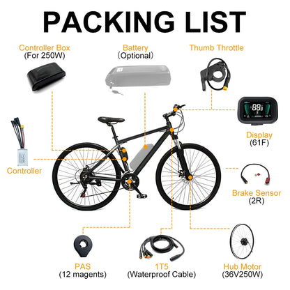 GreenPedel Most Popular in 2026 250w Brushless Hub Motor Ebike Kit UK/FR Warehouse 36v Front Hub Motor Conversion Sets on Sale NovaCart