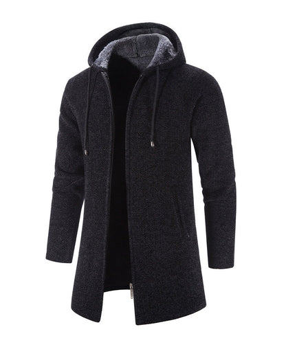 Cashmere Men's Cardigan Chenille Outer Sweater Coat Windbreaker