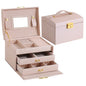 Hot Sale PU Leather Jewelry Storage Box Different Color Organizer for Earrings Necklace Jewelry NovaCart