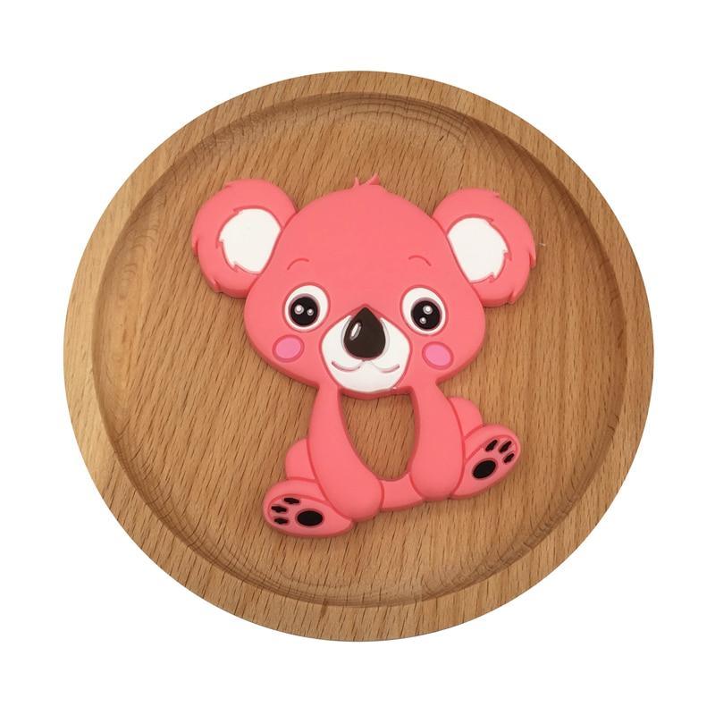 1pc Unique Baby Koala Silicone Teether Teething Chew Toy   Nursing Tool Pendant Food Grade Silicone Stevvex