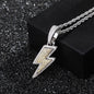 Full Zircon Lightning Necklace Hip Hop Party Locomotive Pendant Necklace