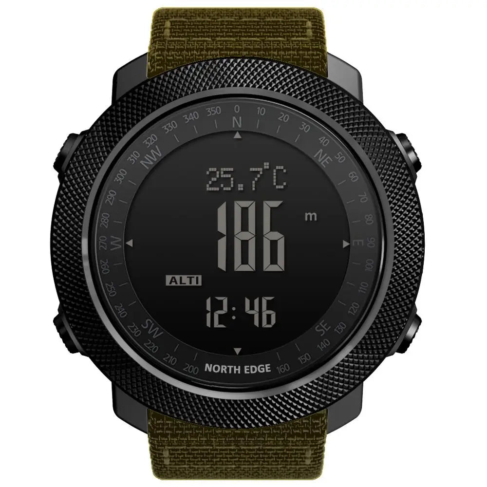 NORTH EDGE Men's sport Digital watch Hours Running Swimming Military Army watches Altimeter Barometer Compass waterproof 50m NovaCart