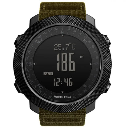 NORTH EDGE Men's sport Digital watch Hours Running Swimming Military Army watches Altimeter Barometer Compass waterproof 50m NovaCart