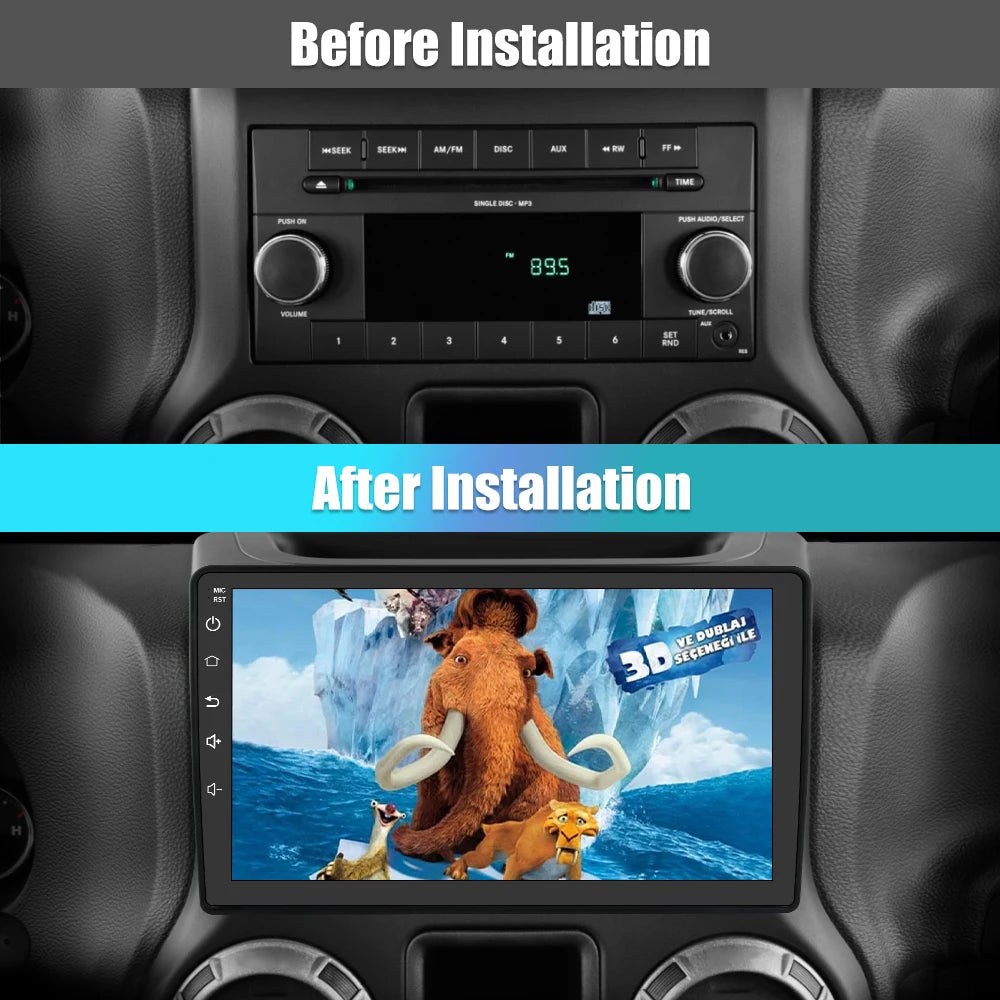 Junsun AU Stock CarPlay Android Car Radio for Jeep Wrangler Dodge 2007-2018  Android Car Head Unit Multimedia Navigation NovaCart