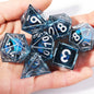 MINI PLANET DND Dice Set Purple Dragon Eye Liquid Core Dice RPG Dungeons&Dragons Wholesale Custom Handmade Polyhedral Resin Dice NovaCart