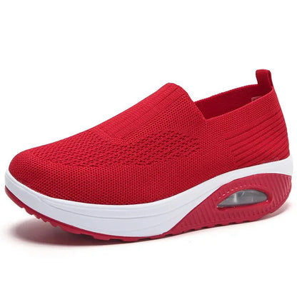 New Women's Casual Sports Air Cushion Mom Shoes Rocking Shoes Slip-Resistant Knitted Women's Shoes NovaCart