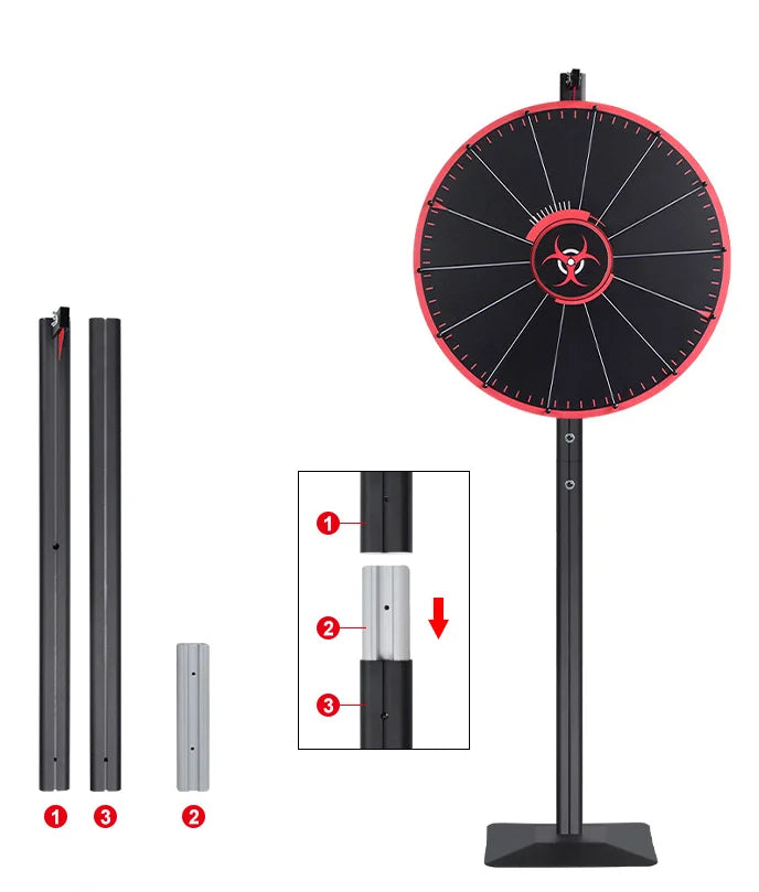 24 Inch Lucky Big Turntable Props Game Activity Raffle Can Be Erasable Stand Lottery Turntable NovaCart