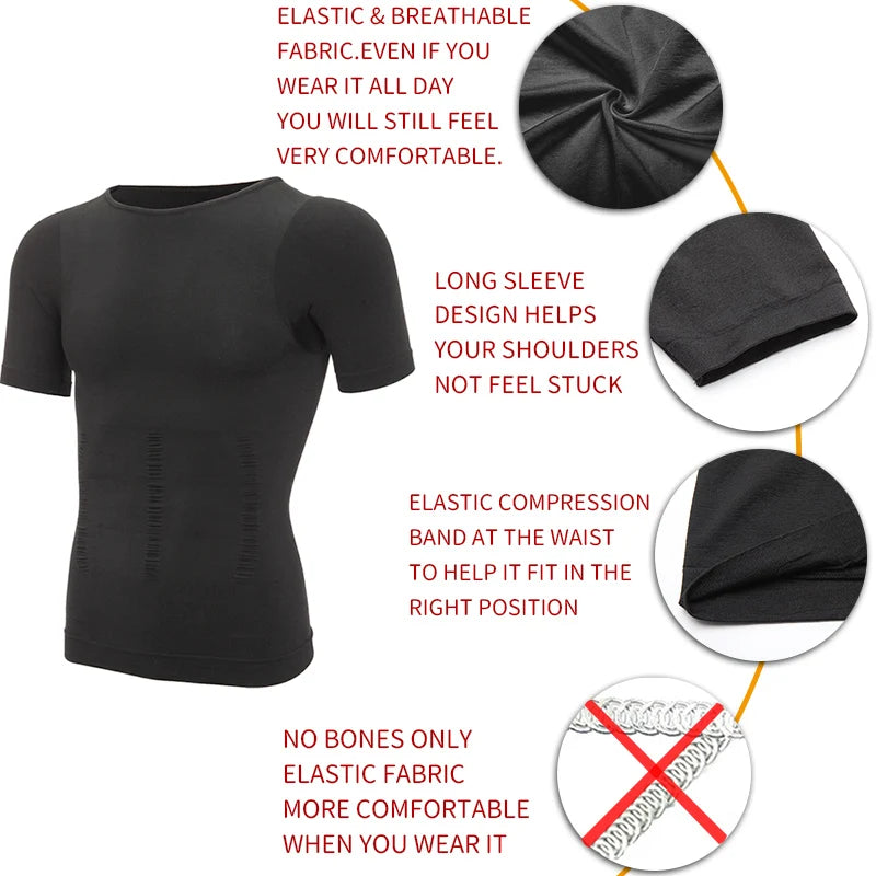 Men Slimming Body Shaper Belly Control Shapewear Man Shapers Modeling Underwear Waist Trainer Corrective Posture Vest Corset NovaCart