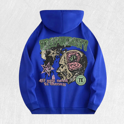 Trapversity Graphic Hoodie 100% Cotton US Warehouse 6 Colors NovaCart