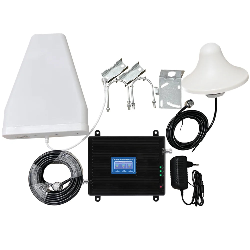 2 3 4G 900 1800 2100Mhz  Tri Band Factory Most Affordable Mobile Phone Signal Amplifier / Booster / Signal Network Repeater NovaCart