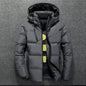 Duck Down Jacket Men Winter Warm Solid Color Hooded Jackets Outdoor Coat
