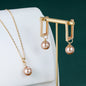Fashion 18K Gold Plated Hawaiian Pearl Jewelry Wholesale Necklace Earrings Women's Set NovaCart