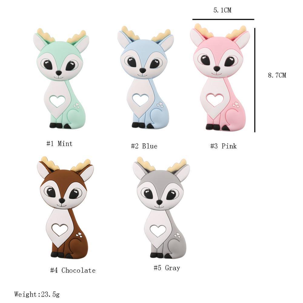 New Sets Baby Silicone Teether Rodent Silicone Animal Fox Teeth Chew Children Goods Stevvex