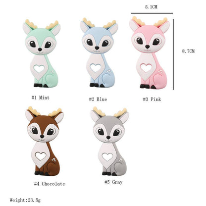 New Sets Baby Silicone Teether Rodent Silicone Animal Fox Teeth Chew Children Goods Stevvex