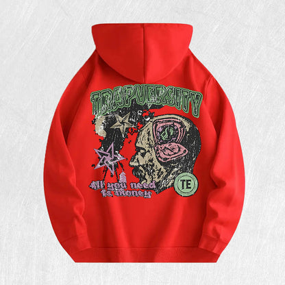 Trapversity Graphic Hoodie 100% Cotton US Warehouse 6 Colors NovaCart
