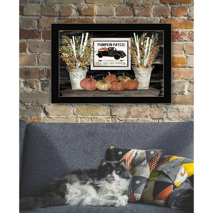 HMS Black Framed Print Wall Art Pumpkin Patch Still Life Wall Accents NovaCart