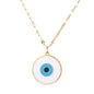 Boho Evil Bllue Eye Necklace for Women Men Snake All-seeing Eye Collar Necklace