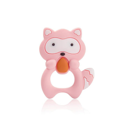 Silicone Raccoon Animal Cartoon Teether  Food Grade Chewable  Teething Toddle Safe For Baby And Perfect Gift For Babies Stevvex