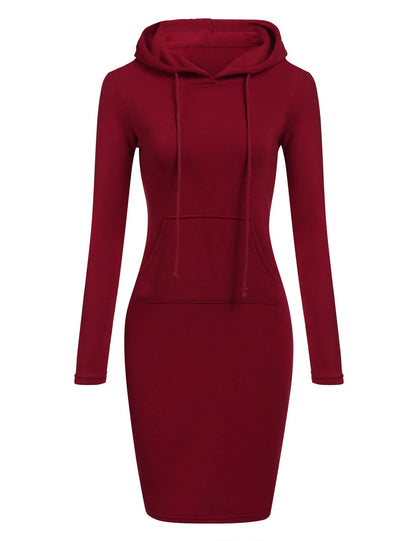 Ladies Dress Autumn Women Hooded Dresses Hoodies Women Sweatshirts Women Hoodies Dress Tops Ladies Clothing NovaCart
