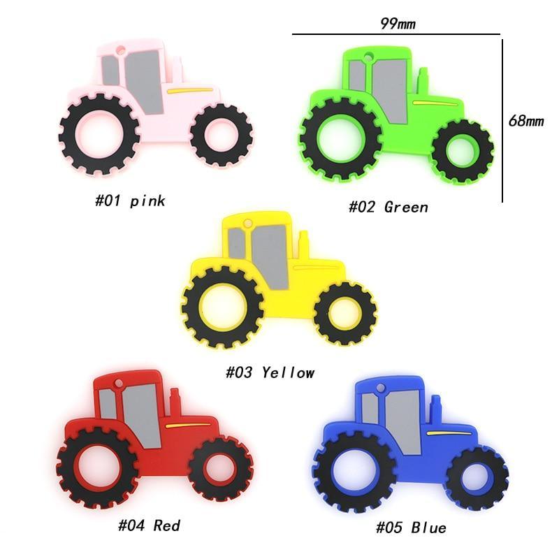 1PC Car Tractor Silicone Baby Teether Rodent Baby Teething Toys Chewable Animal Shape Baby Products Nursing Gift For Baby Kids Stevvex