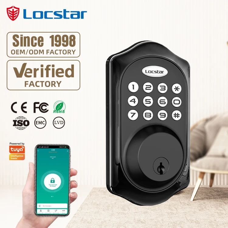 American Standard High Security Digital Smart Lock Self-Locking Keyless Entry Electric Keypad Front Door Deadbolt Cloud Data NovaCart