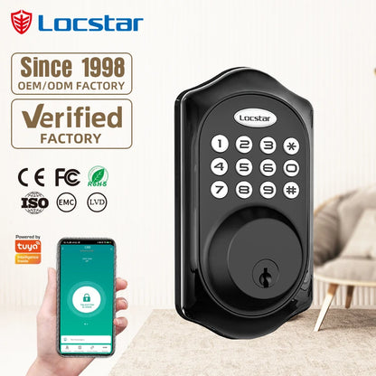American Standard High Security Digital Smart Lock Self-Locking Keyless Entry Electric Keypad Front Door Deadbolt Cloud Data NovaCart