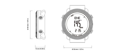 NORTH EDGE Men's sport Digital watch Hours Running Swimming Military Army watches Altimeter Barometer Compass waterproof 50m NovaCart