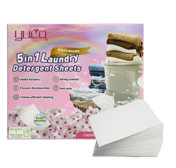 Plant Enzymes Formula Laundry Detergent Sheets Plastic Free Fresh Active Agent Hypoallergenic Laundry Strips NovaCart