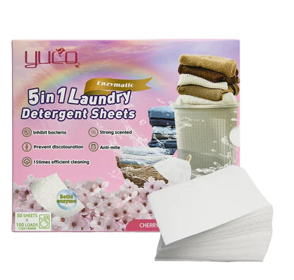 Plant Enzymes Formula Laundry Detergent Sheets Plastic Free Fresh Active Agent Hypoallergenic Laundry Strips NovaCart