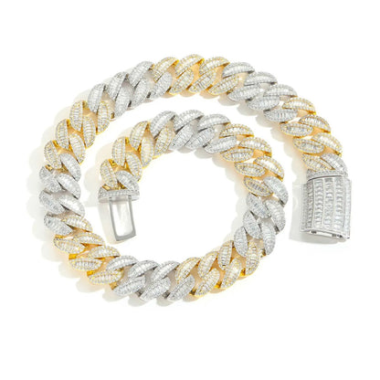 BES 20MM New Arrival Hip Hop Luxury Shiny Chunky Cuban Chain 5A CZ Diamond With Real Gold Plating Choker Necklace Jewelry NovaCart