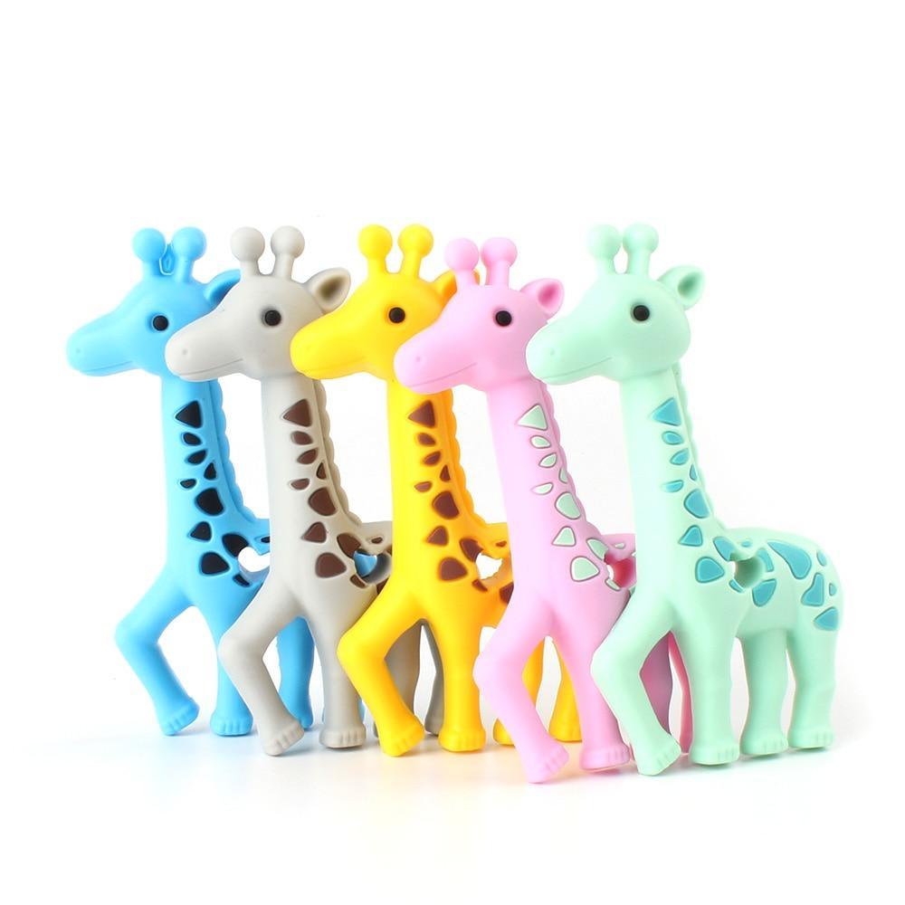 2pcs Cartoon Baby Teether Animal Silicone Teether Raccoon Elephant Koala Giraffe  Baby Teething Toys Accessories Perfect Toy For Kids Stevvex
