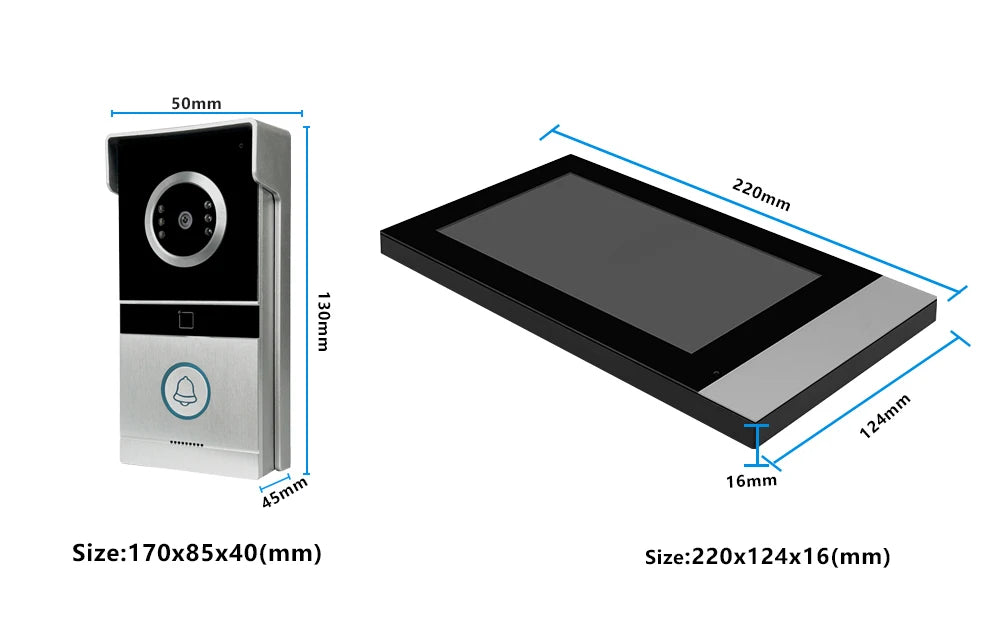 Waterproof Door Call Video Panel 7inch Ahd Screen Doorbell 4 Wire Wired Gate Intercom Systems With Camera Tuya Video Intercom NovaCart