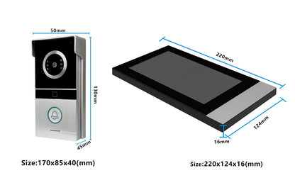 Waterproof Door Call Video Panel 7inch Ahd Screen Doorbell 4 Wire Wired Gate Intercom Systems With Camera Tuya Video Intercom NovaCart