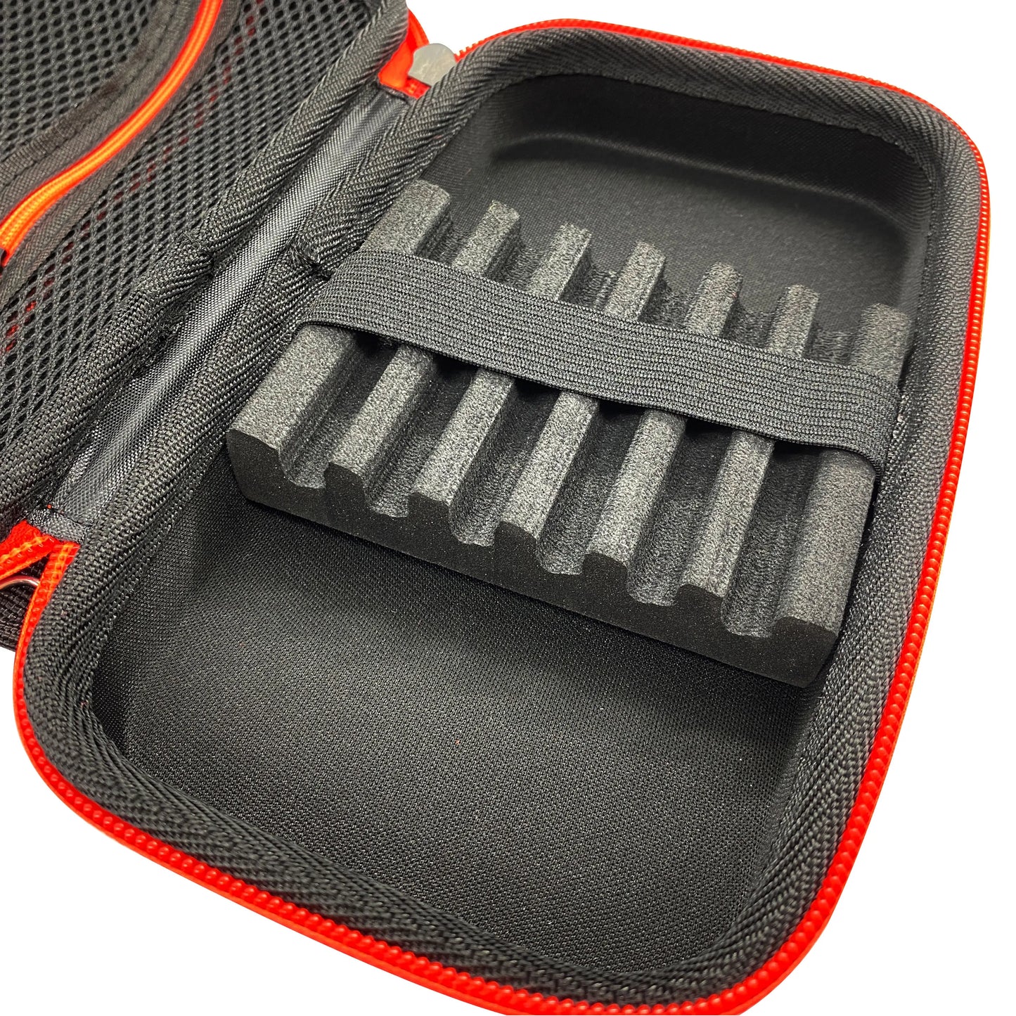 EVA Foam Shell Dart Case & Wallet Holds 6 Darts (Steel Tip & Soft Tip) Safety Design Durable Customizable Red Customized Logo NovaCart
