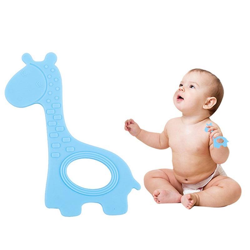 New  Cute Giraffe Appease Teether Toy Teething Chew Toddler Silicone  Natural Organic Food Perfect For Baby Boys and Girls Stevvex